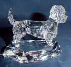 Hand-Sculpted  Crystal Statue of the Dandie Dinmont Terrier