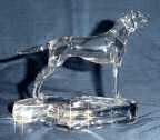 Hand-Sculpted  Crystal Statue of the Pointer