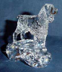 Crystal Sculpture of English Springer Spaniel
