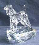 Hand-Sculpted  Crystal Statue of the Afghan Hound