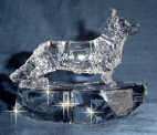 Hand-Sculpted  Crystal Statue of the Cardigan Welsh Corgi