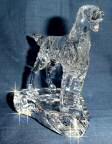 Hand-Sculpted  Crystal Statue of the Irish Setter