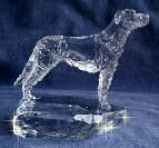 Hand-Sculpted  Crystal Statue of the Irish Wolfhound