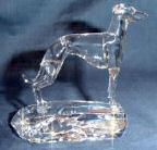 Hand-Sculpted  Crystal Statue of the Italian Greyhound