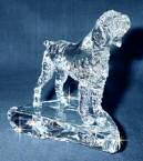 Hand-Sculpted  Crystal Statue of the Italian Spinone