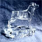 Hand-Sculpted  Crystal Statue of the Rottweiler