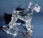 Hand-Sculpted  Crystal Statue of the Standard Schnauzer