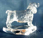 Hand-Sculpted  Crystal Statue of the Sussex Spaniel