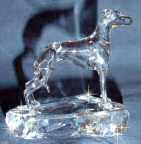 Hand-Sculpted  Crystal Statue of the Whippet